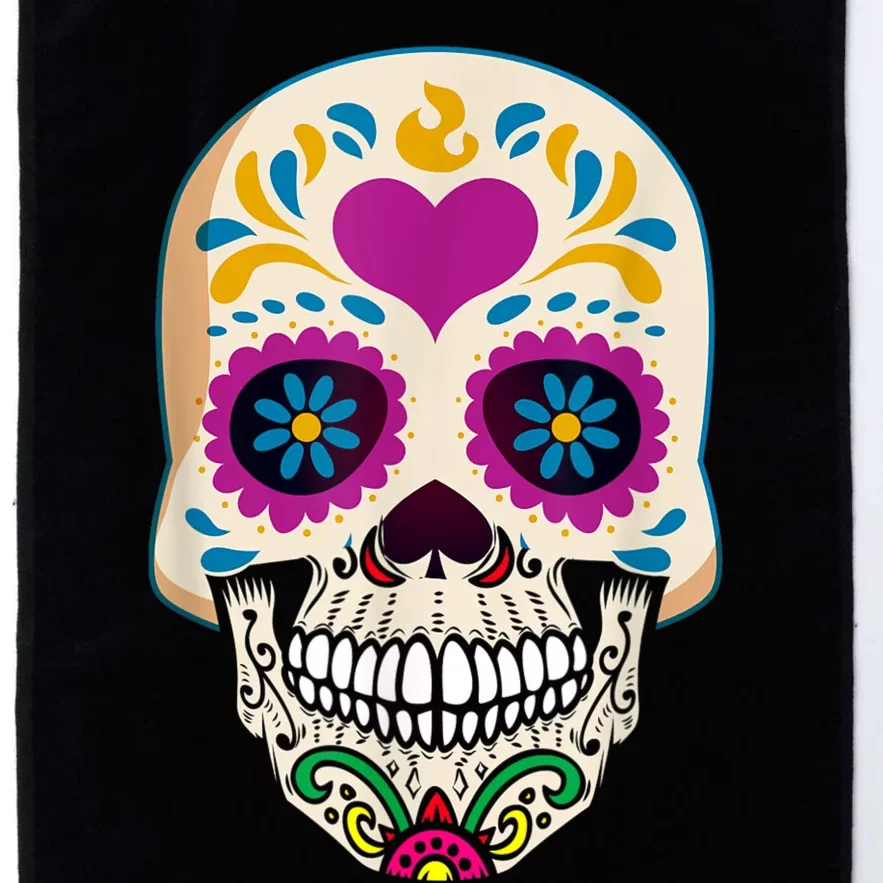 Sugar Skull Calavera Day Of The Dead Dia De Los Muertos Platinum Collection Golf Towel