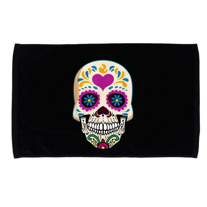 Sugar Skull Calavera Day Of The Dead Dia De Los Muertos Microfiber Hand Towel