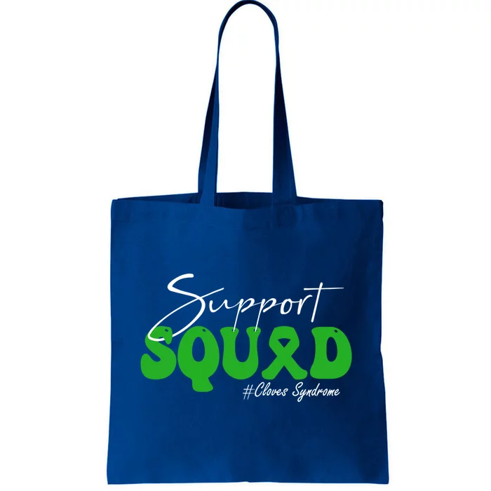 Support Squad Cloves Syndrome Awareness Gift Green Ribbon Cool Gift Tote Bag