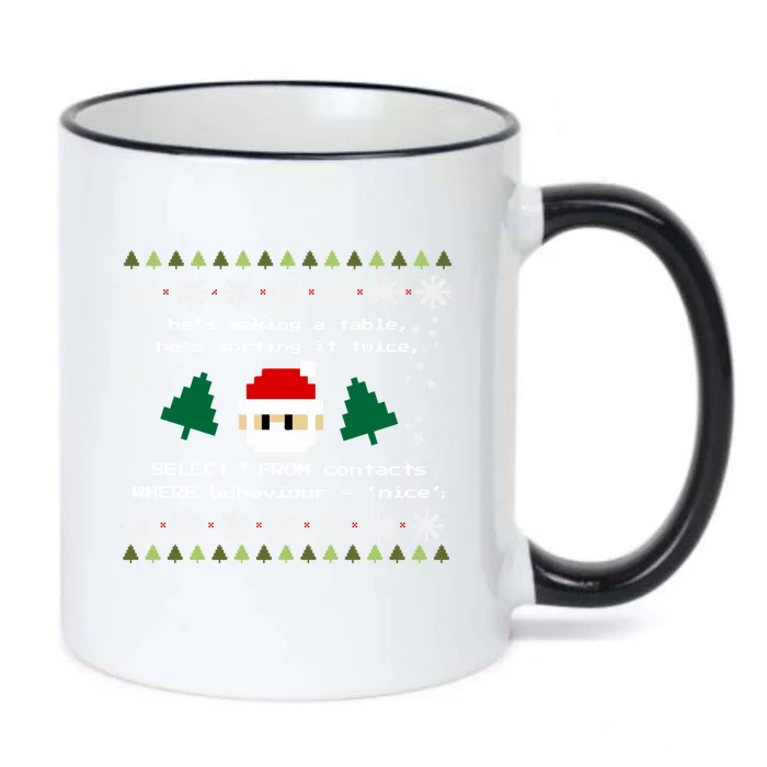 Sql Santa Claus Database Clause Developer Code Db Programmer Gift Black Color Changing Mug