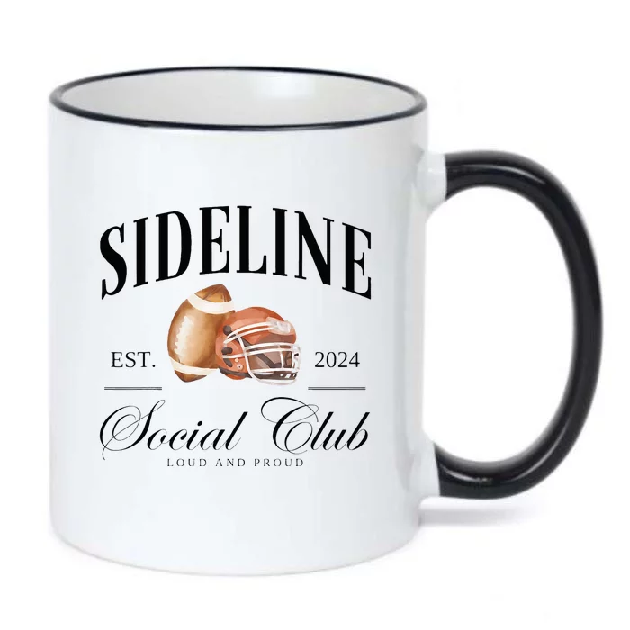 Sideline Social Club Loud And Proud Football Mom Black Color Changing Mug