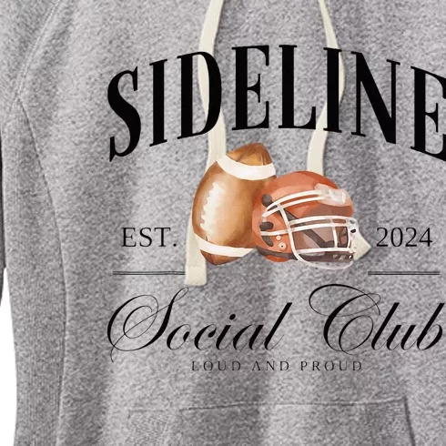 Sideline Social Club Loud And Proud Football Mom Women's Fleece Hoodie