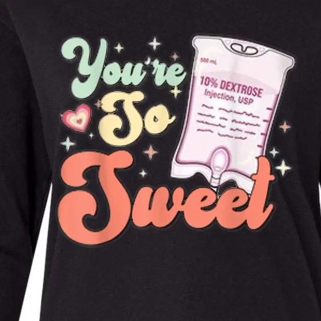 So Sweet Cute Heart Funny ICU ER Nurse Happy Valentines Day Womens Cotton Relaxed Long Sleeve T-Shirt