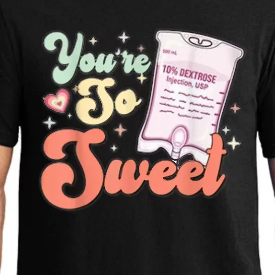 So Sweet Cute Heart Funny ICU ER Nurse Happy Valentines Day Pajama Set