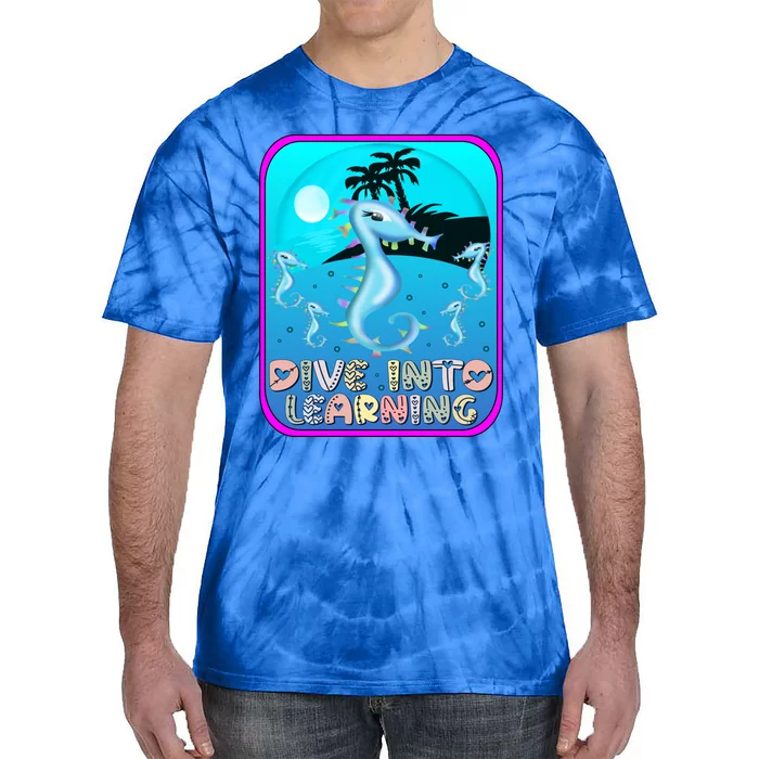 Seahorse Swimming Cute Gift Tie-Dye T-Shirt