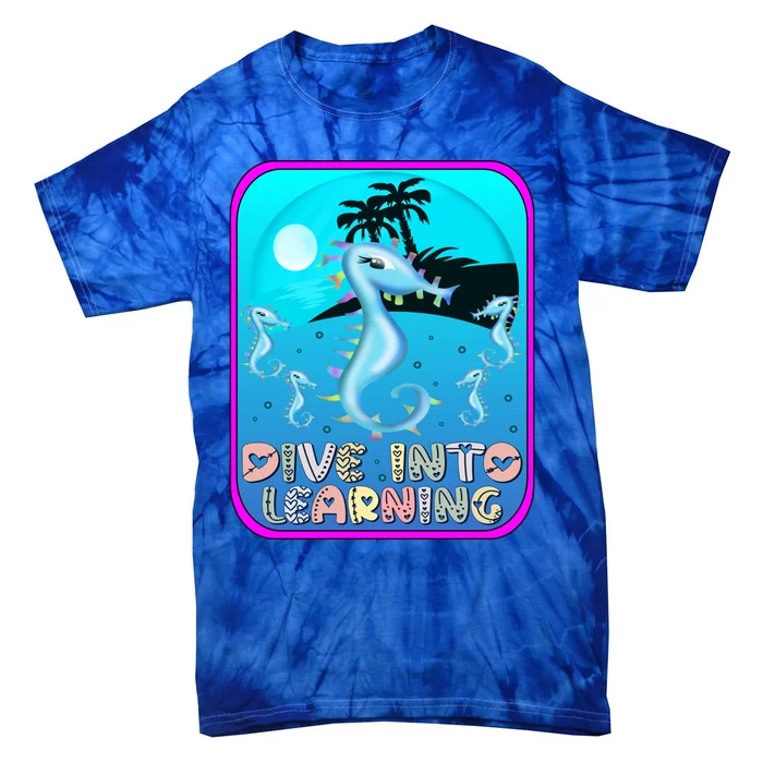 Seahorse Swimming Cute Gift Tie-Dye T-Shirt