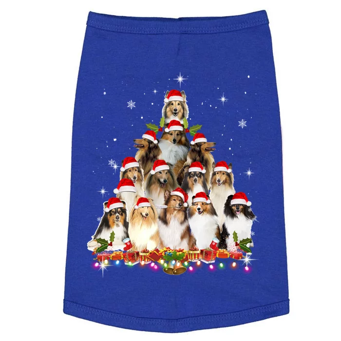 Shetland Sheepdog Christmas Tree Dog Santa Xmas Funny Pajama Gift Doggie Tank