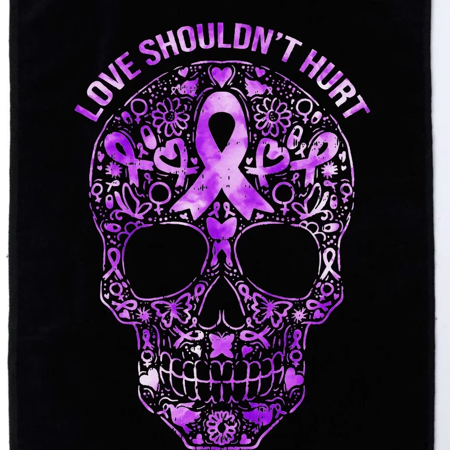 Sugar Skull Calavera Domestic Violence Awareness Platinum Collection Golf Towel