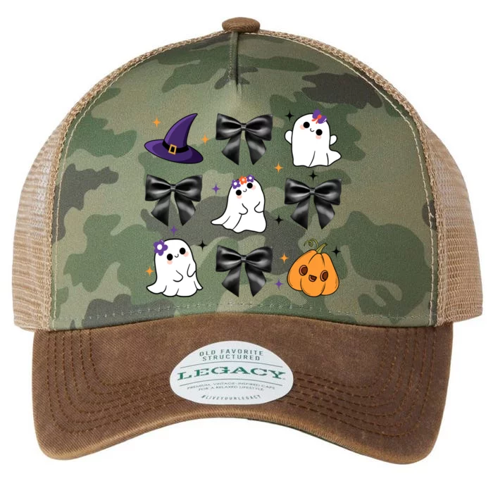 Spooky Season Cute Boo Ghost Coquette Halloween Legacy Tie Dye Trucker Hat