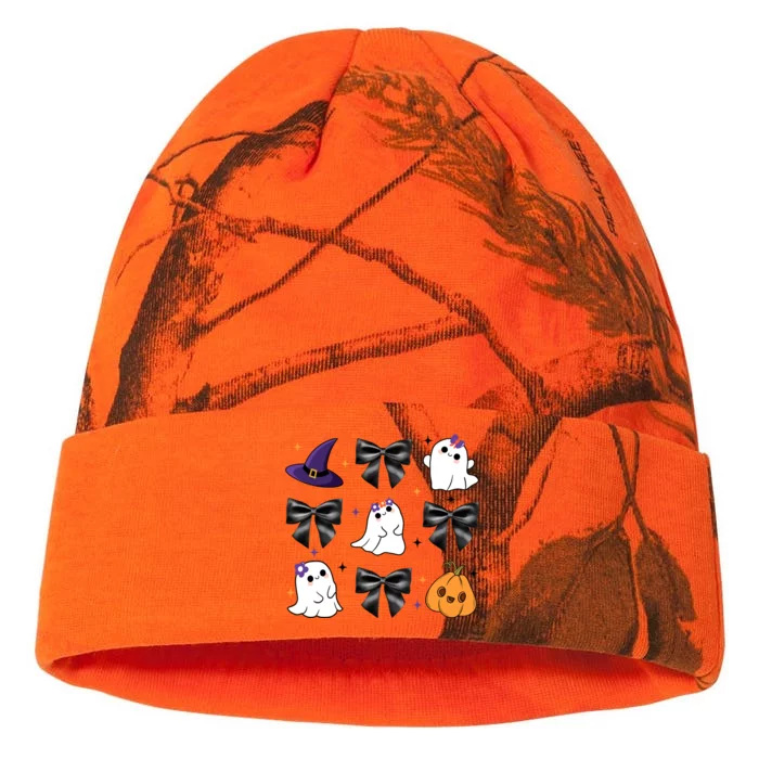 Spooky Season Cute Boo Ghost Coquette Halloween Kati - 12in Camo Beanie