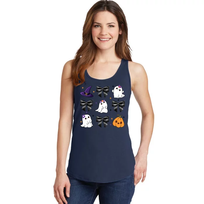 Spooky Season Cute Boo Ghost Coquette Halloween Ladies Essential Tank