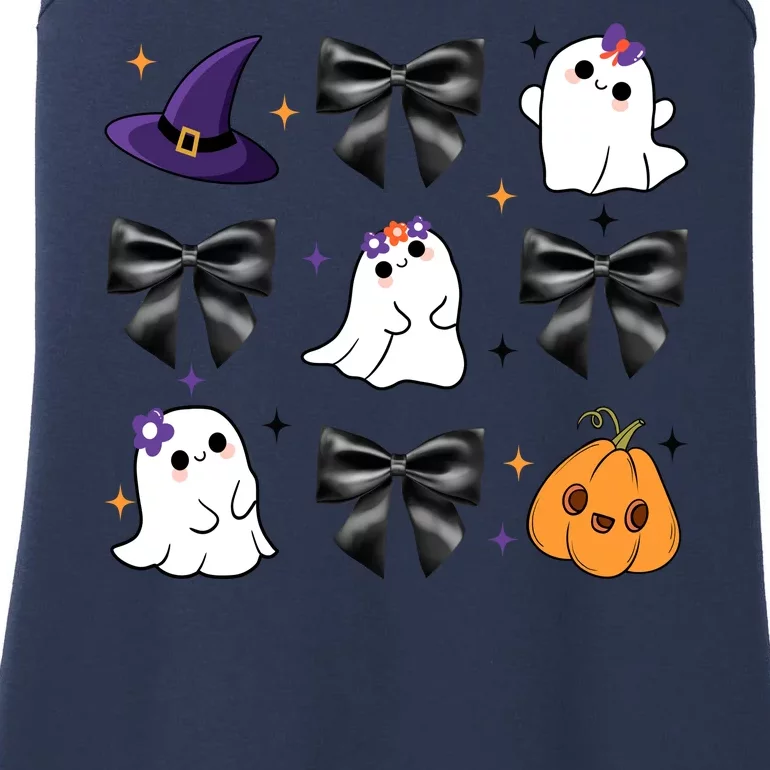 Spooky Season Cute Boo Ghost Coquette Halloween Ladies Essential Tank