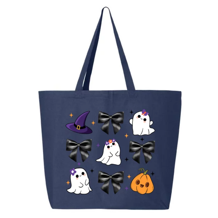 Spooky Season Cute Boo Ghost Coquette Halloween 25L Jumbo Tote