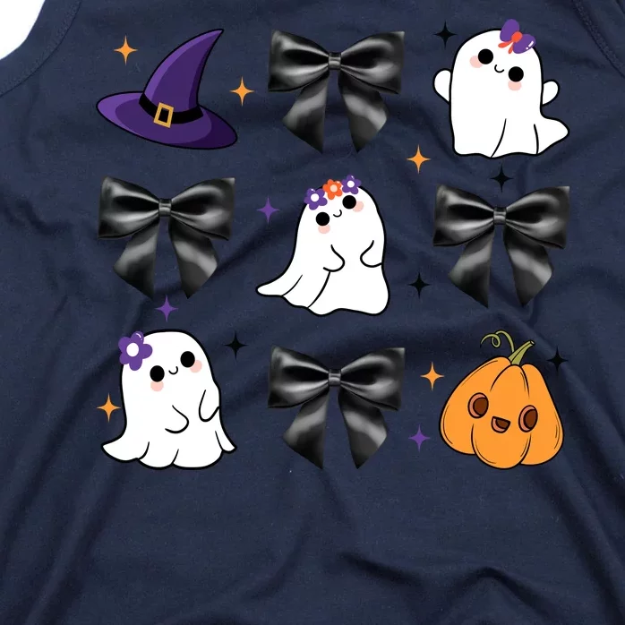 Spooky Season Cute Boo Ghost Coquette Halloween Tank Top