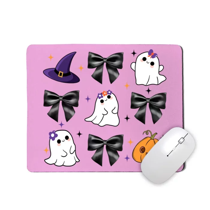 Spooky Season Cute Boo Ghost Coquette Halloween Mousepad