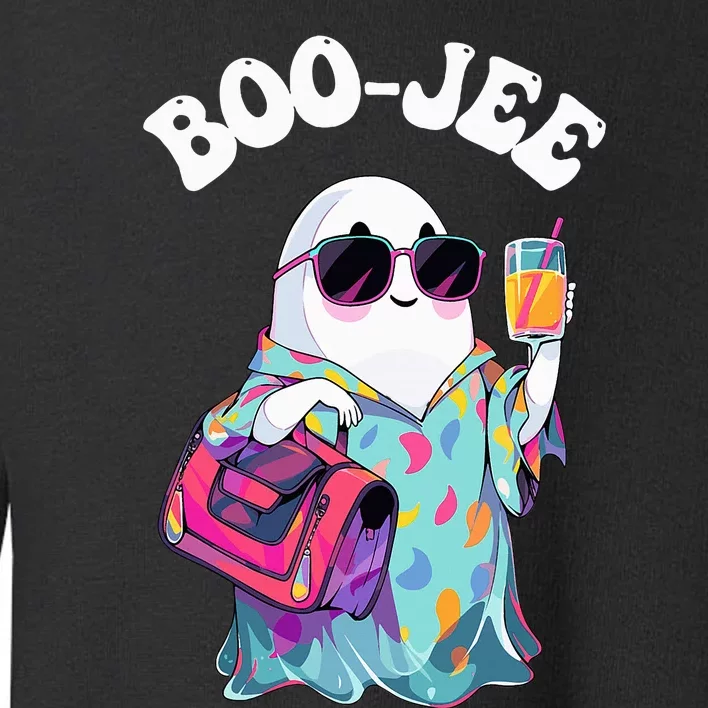 Spooky Season Cute Ghost Halloween Costume Boujee BooJee Toddler Sweatshirt