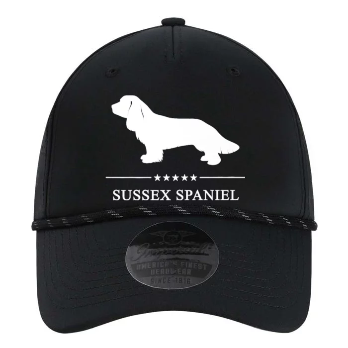 Sussex Spaniel Dog White Silhouette Premium Performance The Dyno Cap