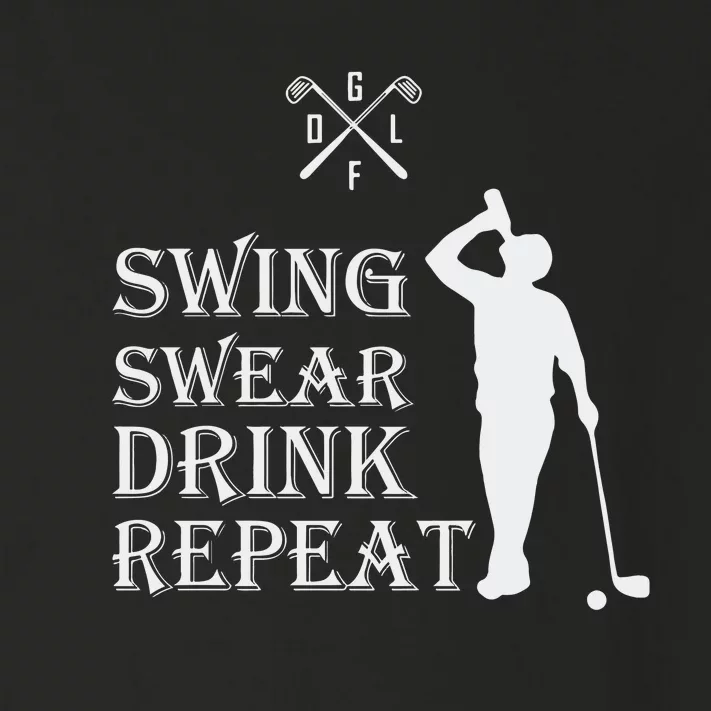 Swing Swear Drink Repeat Golf Toddler Long Sleeve Shirt