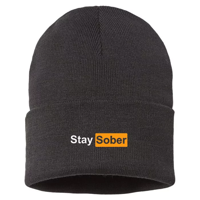 Staysober Sarcastic Dry Month Sustainable Knit Beanie