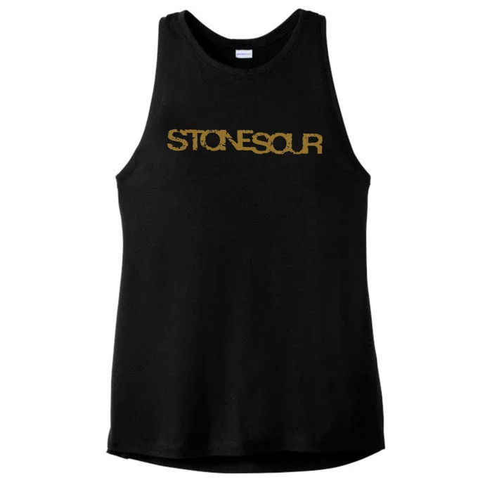 Stone Sour Distressed Logo Ladies Tri-Blend Wicking Tank