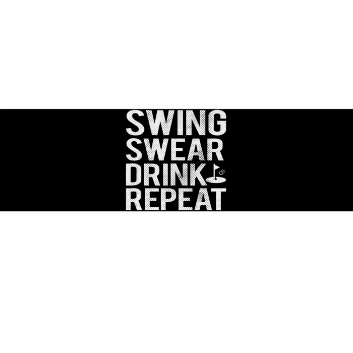 Swing Swear Drink Repeat Funny Golf Bumper Sticker