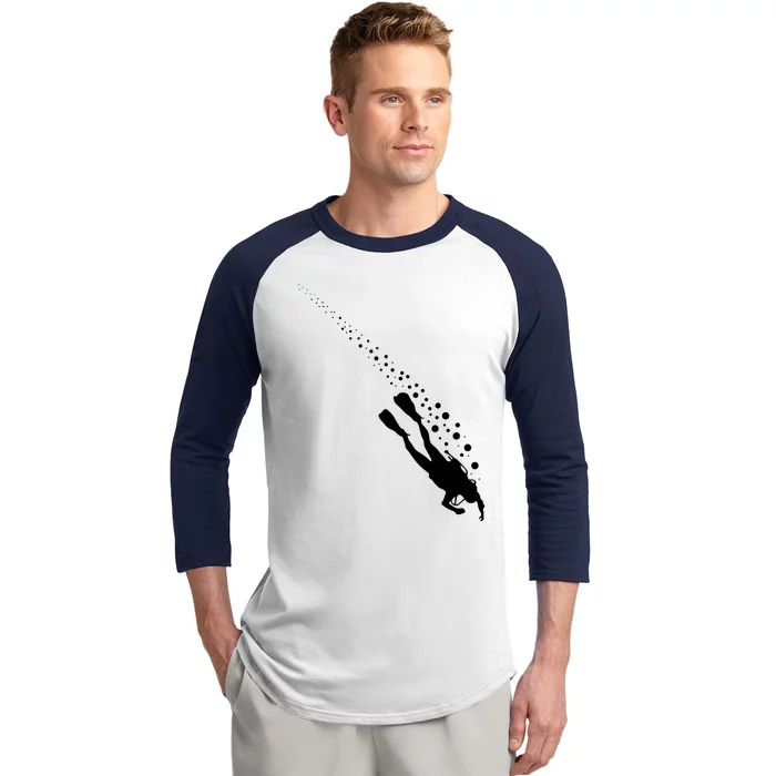 Style Scuba Diving Diver Baseball Sleeve Shirt