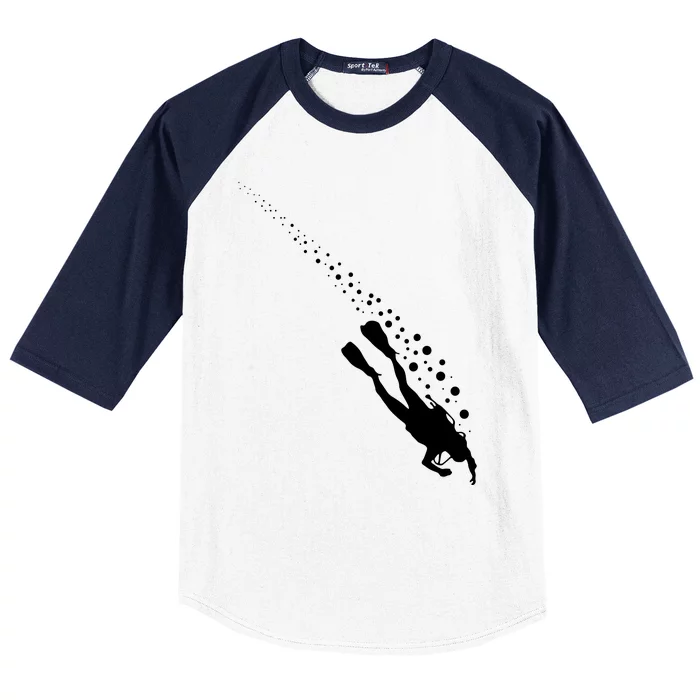 Style Scuba Diving Diver Baseball Sleeve Shirt