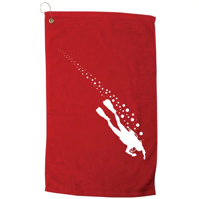 Style Scuba Diving Diver Platinum Collection Golf Towel