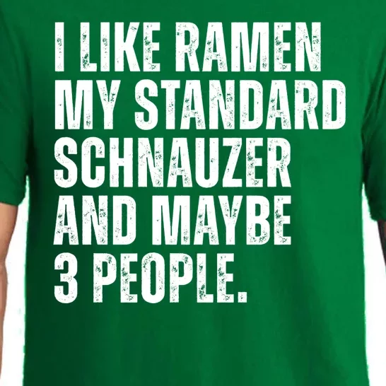 Standard Schnauzer Dog Owner Ramen Noodles Lover Funny Pajama Set