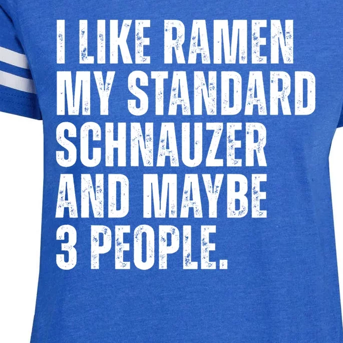 Standard Schnauzer Dog Owner Ramen Noodles Lover Funny Enza Ladies Jersey Football T-Shirt