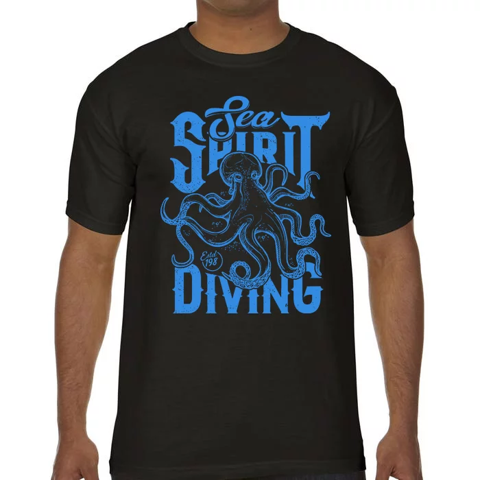 Sea Spirit Diving Funny Fishing Poster Comfort Colors T-Shirt