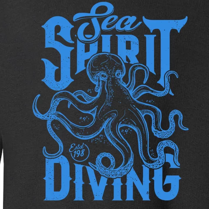 Sea Spirit Diving Funny Fishing Poster Toddler Sweatshirt