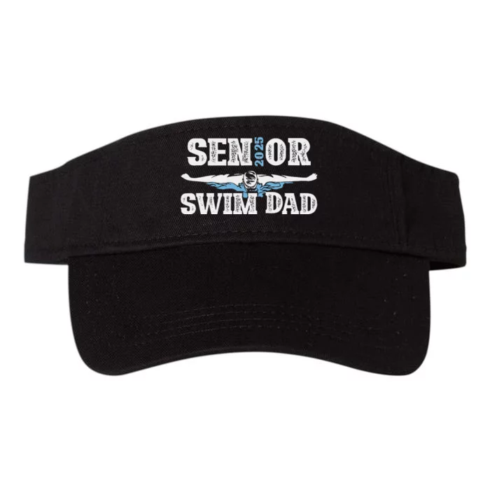 Swim Senior Dad 2025 Proud Swimming Senior Father 2025 Valucap Bio-Washed Visor