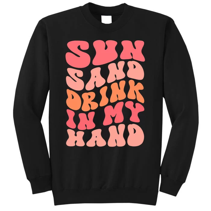 Sun Sand Drink In My Hand Ring On My Hand Bachelorette Party Sweatshirt