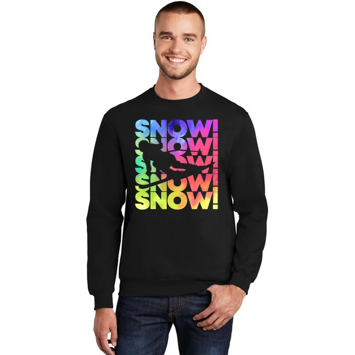 Ski Season Downhill Skiing  Colorful Skier Sweatshirt