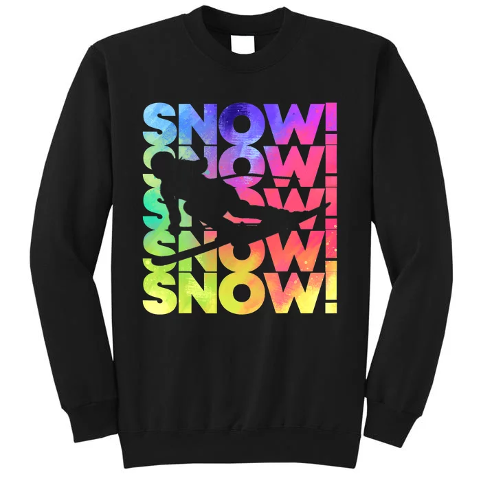 Ski Season Downhill Skiing  Colorful Skier Sweatshirt