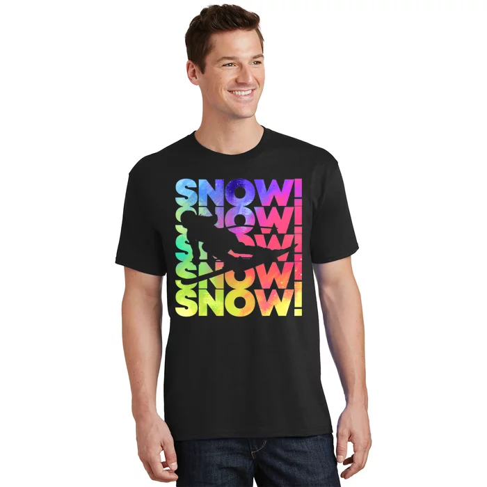 Ski Season Downhill Skiing  Colorful Skier T-Shirt