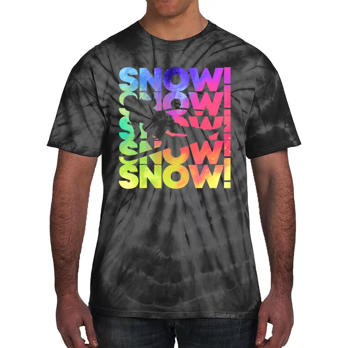 Ski Season Downhill Skiing  Colorful Skier Tie-Dye T-Shirt