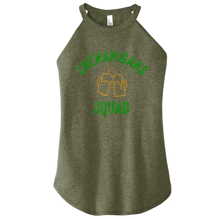 Shenanigans Squad Drinking Beer St Paddy's Day Beer Lover Women’s Perfect Tri Rocker Tank