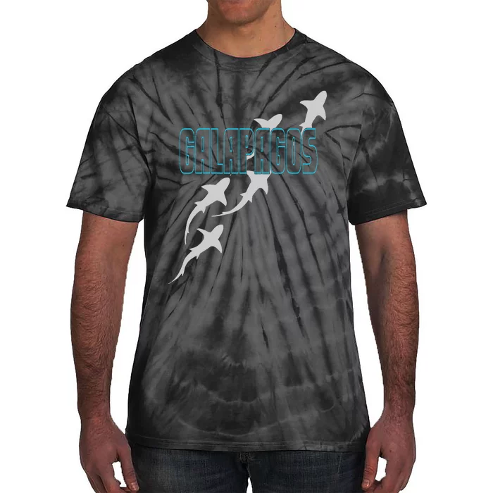 Shark Scuba Diving Galapagos Sharks in Galapagos Islands Tie-Dye T-Shirt