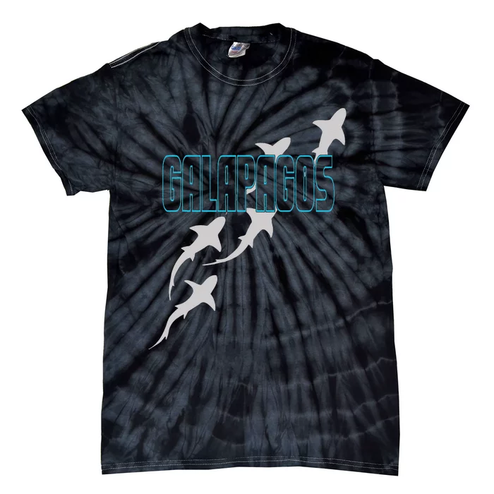 Shark Scuba Diving Galapagos Sharks in Galapagos Islands Tie-Dye T-Shirt