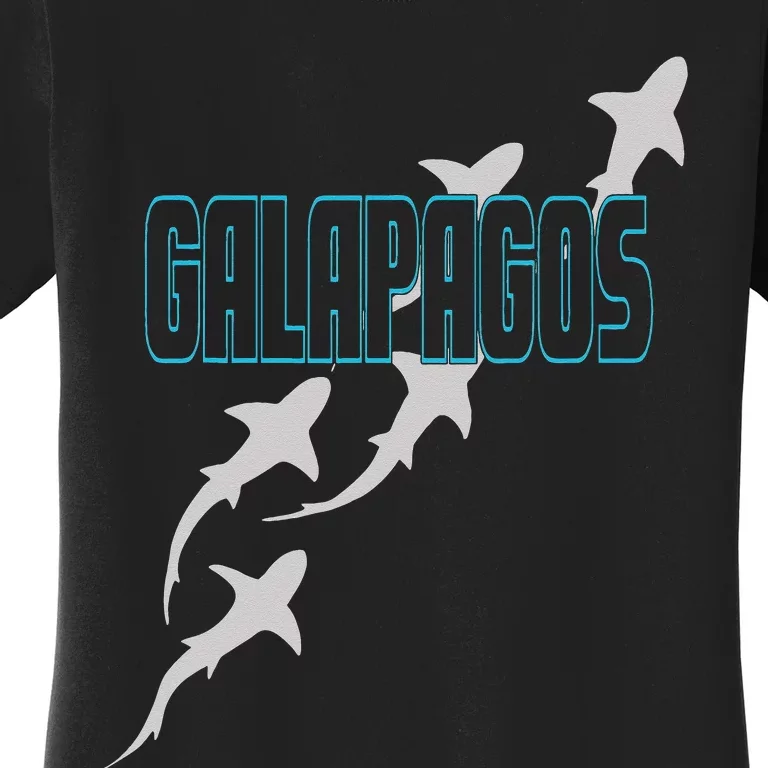 Shark Scuba Diving Galapagos Sharks in Galapagos Islands Women's T-Shirt