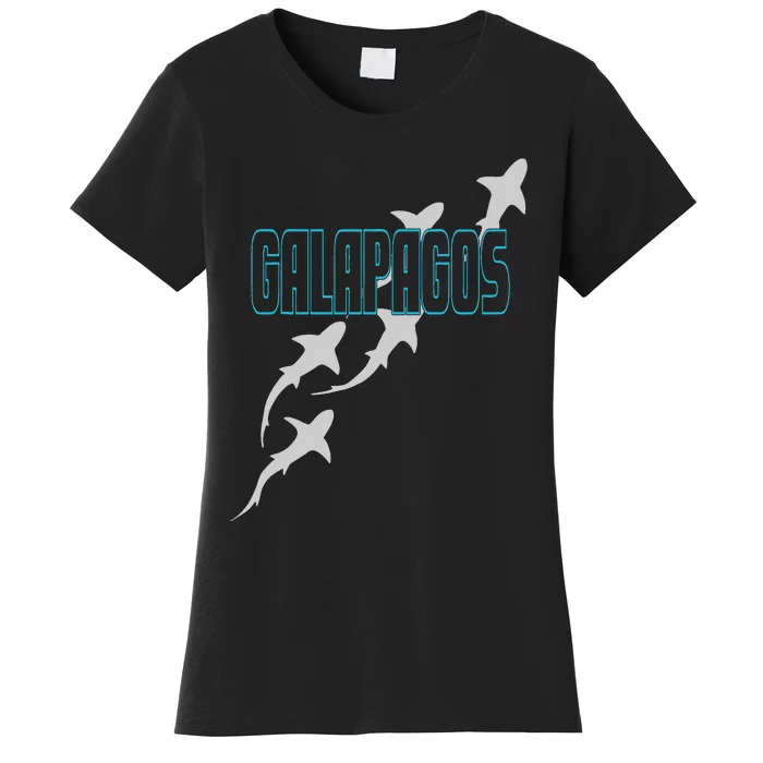 Shark Scuba Diving Galapagos Sharks in Galapagos Islands Women's T-Shirt