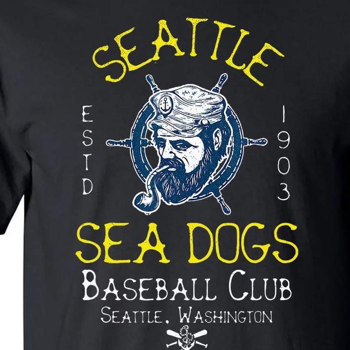 Seattle Sea Dogs Retro Minor League Baseball Team Tall T-Shirt