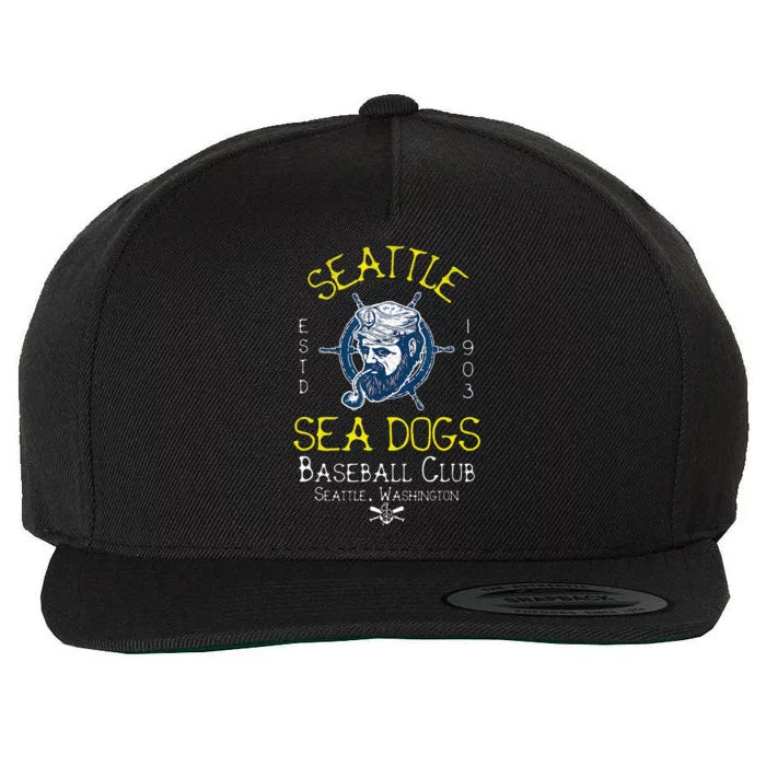 Seattle Sea Dogs Retro Minor League Baseball Team Wool Snapback Cap