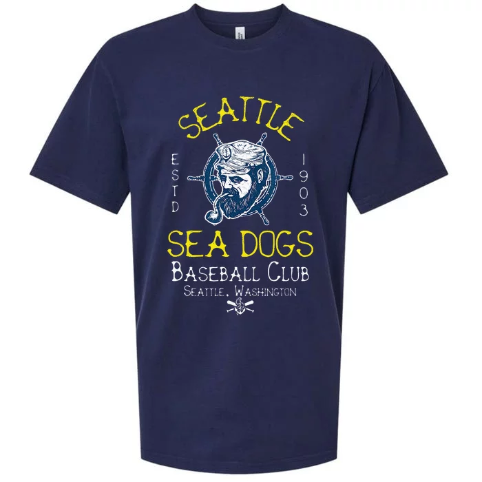 Seattle Sea Dogs Retro Minor League Baseball Team Sueded Cloud Jersey T-Shirt