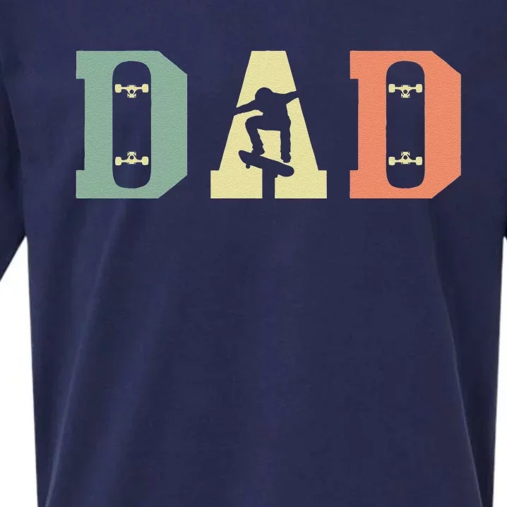 Skateboard Skater Dad Skating Skateboarding Fathers Day Sueded Cloud Jersey T-Shirt