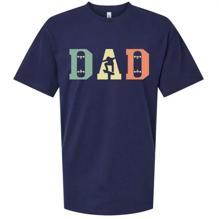 Skateboard Skater Dad Skating Skateboarding Fathers Day Sueded Cloud Jersey T-Shirt