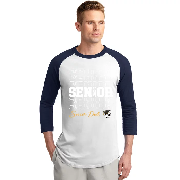 Senior Soccer Dad 2023 Soccer Gift Proud Dad Gift Baseball Sleeve Shirt