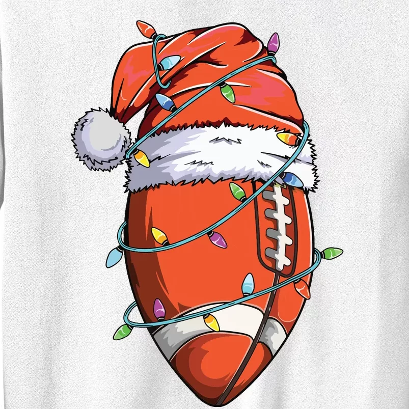 Santa Sports Design For Christmas Football Player Sweatshirt